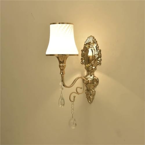 Wall Sconces Single and Double Head Iron Material Eye Glass Lampshade Living Room Tv Background Corridor Aisle Stairs Lamp Bedroom Room Beds Sconce Fixture(1 Pack)