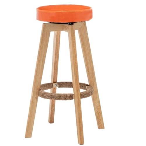 DANNMPX Taburete Cocina Taburete De Bar Taburete De Bar Giratorio De 360° Taburetes De Madera para Mostrador Taburetes Altos Silla De Bar con Reposapiés Taburete Bar(C)