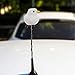 TOPPERFUN Cartoon Car Antenna Top Decoration, 3.93x1.97in Cute White Pigeon Doll Antenna Ball, Car Roof Decoration Exterior Ornaments