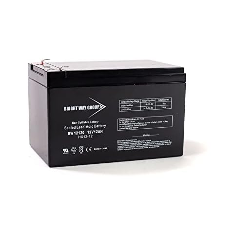 Bright Way Group 12V 12AH Sealed SLA AGM Rechargeable Deep Cycle Battery BW12120 F2 Terminal Electric Fence Generator Cover