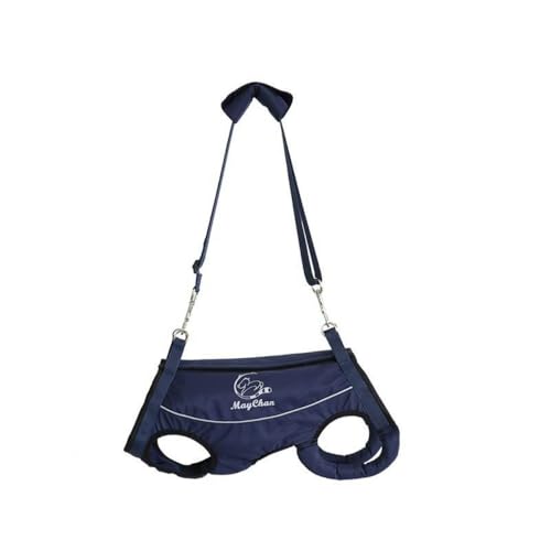 YAKINO新規歩行補助ハーネス二代目 3M反射材 ペットスリング キャリアー 老犬介護バッグ 犬用バッグ 老犬の介護に 脚の怪我に 足腰の弱くなった老犬に ペット用品 小型犬 中型犬 (ネイビー,S)