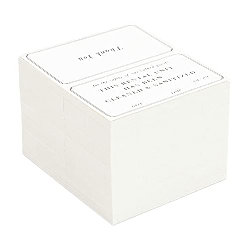 Tent Cards, This Rental Unit Has Been Cleaned (3.5 X 4 In, 200 Pack) #TOP5