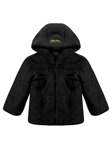 Kids Girls Winter Fleece Coat Long Sleeve Faux Fur Hooded Jacket Cartoon Owl Warm Cardigan Overcoat Outwear3