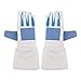 Adult Fencing Gloves for Foil and Epee – Non-Slip Polyester & Leather Protective Training Gloves, Breathable, Skin-Friendly, 200g/pair, Blue/White (S/M/L/XL/XXL)(S)