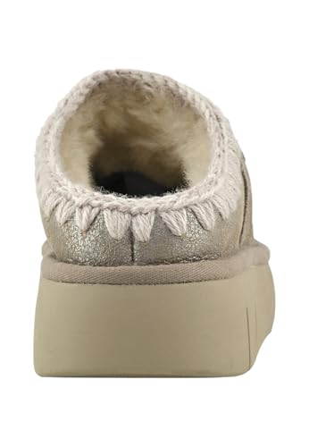 Mou Para Mujer. MU.FW531001B Zuecos De Piel Special Gris (41), 3 A 5Cm, Ninguno, Casual - 5