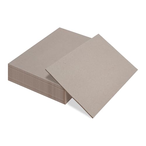 Heavy-Duty Book Board 12.5x10Goefun 80pt/2mm Thick Grey Chipboard Sheets for Crafts Chip Board for Book Binding Scrapbooking Photo Backing DIY Projects 20 Pack