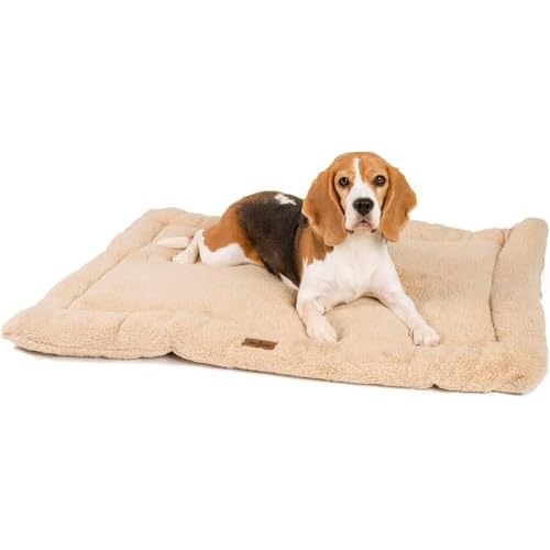JAMAXX Selbstwärmende Thermo Hunde-Decke, Thermal Wärmematte, Fleece Kissen,Innovative Wärmedecke Hundematte Katzendecke (L) Sand