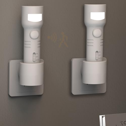 MRBVAOXVD Lampade da Parete, Luci da Parete Indoor con Sensore Di Movimento 120 °Pada da Parete Usb Ricaricabile Portatile Torcia da Parete Luci Notturne Senza Filir Scala Corridoio Camera da Letto/Bi