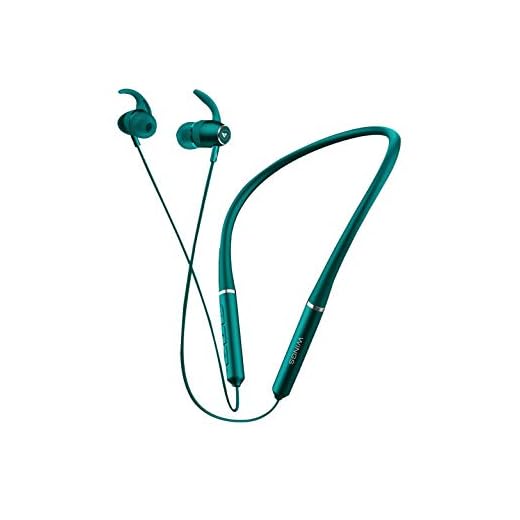 Wings Elevate, Smooth Silicon Neckband, Bluetooth 5.0 Wireless in Ear Earphones with Mic, Dual Pairing, Extra Heavy Bass Headphones Earbuds, 10 Hours Playtime (Teal)