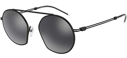 Armani EA2078 Sunglasses 30016G-50 -, Light Grey Mirror Black EA2078-30016G-50