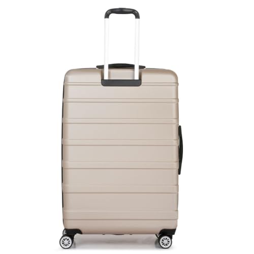 DELSEY PARIS Margot 55 cms Small Cabin Polycarbonate Hard Sided 8 Wheels Spinner Suitcase/Trolley Bag for Travel with TSA Lock- Gold