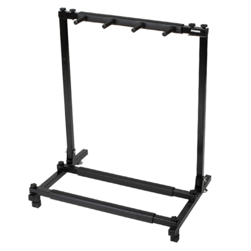 MOSLOM Multi-Guitar Stand Rack, 3 Guitar Holder Storage, Black Metal Frame, Floor Standing...