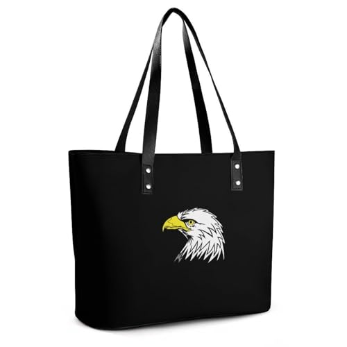 Ferocious Bald Ea-gles Women's Leather Handbag Shoulder Bag Tote Purse Bags for Shopping Travel3
