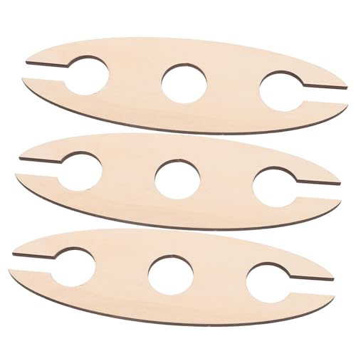 Soporte para botellas de vino de madera 3 piezas para pared miniatura 1