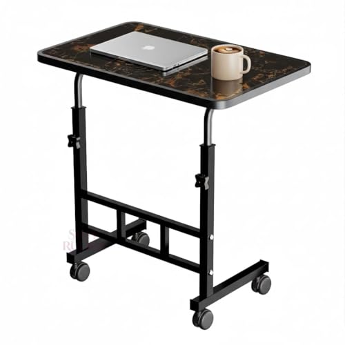 Multi-Purpose Laptop Table, Study Table| Bed Table| Adjustable Height, Portable for Office, Work Form Home | DIY Table, Easy to Assemble, Engineered (GOLDEN)