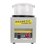 PTKTLAM Magnetic Tumbler, Jewelry Polisher with 7.1”(180mm )Polishing Barrel & 200g Burnishing Pins for Jewelry，Automatic forward and reverse rotation(KT-185)