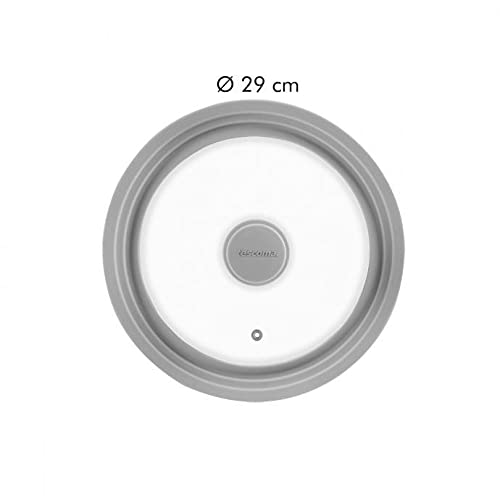 Tapa de cristal y silicona Tescoma Unicover flexible y resistente color gris 7