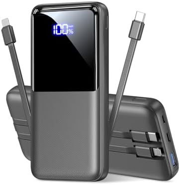 Power Bank Fast Charging 15000mAh, Portable Charger with 2 Built-...