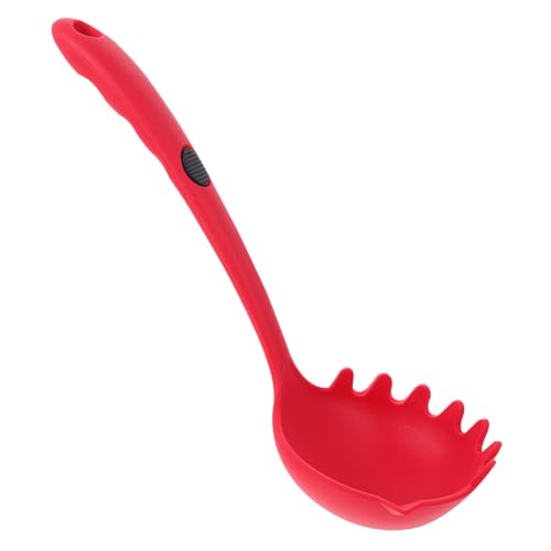 Noodle Spoon Cooking Utensil Spaghetti Spoon Server Kitchen Gadget Large Powder Spoon Kitchen Utensils Noodle Server Long Handle Soup Spoon Kitchen Silicone Spoon Noodle Ladle