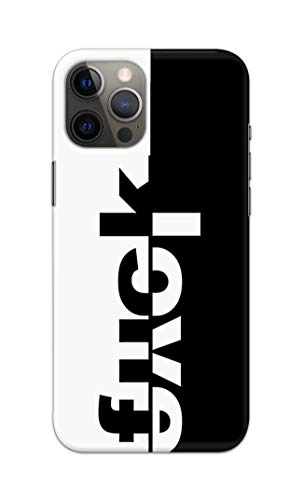 Image of PRINTFIDAA One Words Fukc Love Creative Art Innovative Wonderfull Printed Designer Hard Case for Apple iPhone 13 Pro, A2638, A2483, A2636, A2640 Back Cover -(e) RPM1003
