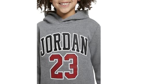 Nike Jordan Boys' Fleece Pullover Hoodie (US, Alpha, Small, Regular, Carbon-Heather)3