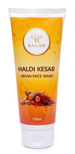 Image of Haldi Kesar Ubtan Face Wash for Natural Glow and Tan Removal | Artisanal Skin Brightening Daily Cleanser | Deep Cleansing Face Wash Suitable for All Skin Types (100ml)