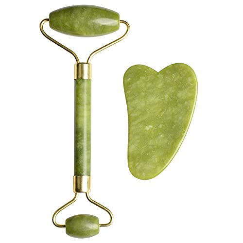 Gowell Jade Roller Face Massager 100% Natural Jade Stone Facial R...
