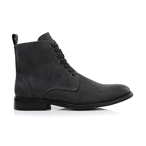 Image of Polar Fox Men's Ankle Dress Boots | Lace-up Casual Fashion Boot Collection | Cap Toe & Plain Toe Styles |