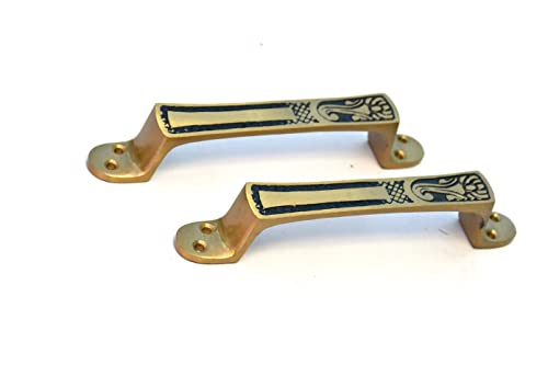 Image of Door Handle Cool Door Handles for Main Door Aluminum (7 Inch), Antique- Finish Door Handles for Home and Office for Wooden & Glass Door Handle, Pull Door Handle (Pack Of 4 Pair, Computer Ganesh)