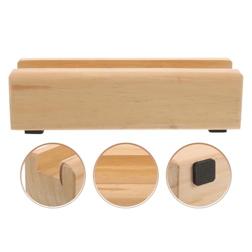 Base de espejo de madera resistente con cuña antideslizante para suelo plano 8