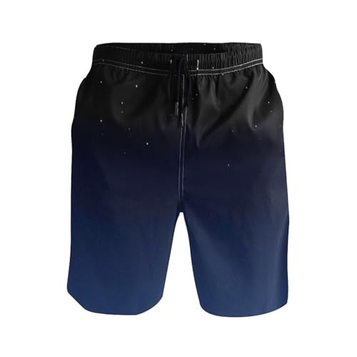 Short de bain double couche premium bleu dégradé à compression
