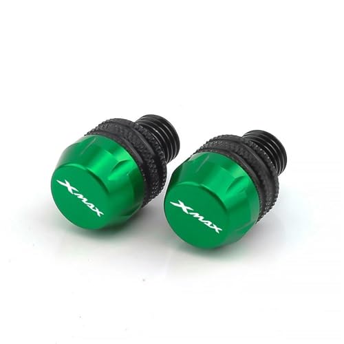 Bouchons de trous vis CNC pour rétroviseurs Yamaha XMAX 300 400 250 en aluminium vert
