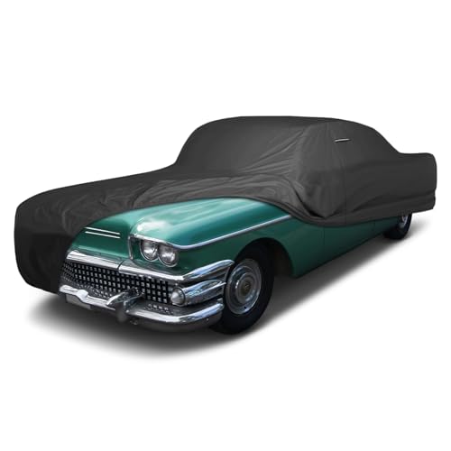 Image of iCarCover Premium Custom Car Cover for 1954-1958 Buick Super Heavy Duty Waterproof All Weather Rain Snow UV Sun Protector Custom Fit Full Exterior Indoor Outdoor Protection Car Cover (Black)