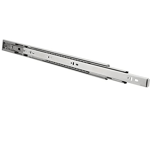 Mouyat 2 Pairs 22 Inch Soft Close Drawer Slides, Full Extension Ball Bearing Non-Noise Cabinet Drawer Slides, Metal Slides Rails With Screws For Cabinet Drawer Dresser, 100Lbs Capacity, Silver #TOP6