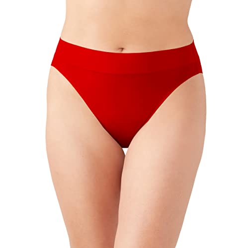 Wacoal Women's At Ease Hi Cut Brief Panty, Barbados Cherry, XX-Large