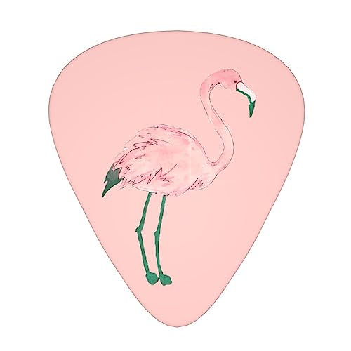 Lot de 12 médiators en forme de flamant rose pour guitare électrique et basse dans une boîte - Les Beatles, Paul McCartney, John Lennon, RIngo Starr, George Harrison Lot de 12 médiators en forme de flamant rose pour guitare électrique et basse dans une boîte