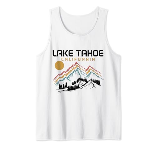 Lake Tahoe Kalifornien Ski Snowboard Vintage Berge Tank Top