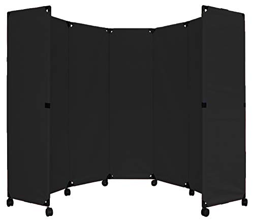 Versare MP10H Portable Folding Wall Partition | Economical 5 Panel Design | Portable Room Divider On Wheels | Adjustable, Freestanding Setup | Multiple Widths