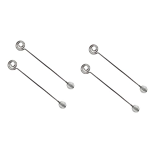 FRCOLOR 4pezzi Stirrer Mixer Acciaio Inossidabile con Manico Lungo Agitatore Molla per Saloni di Bellezza Strumento per Mischiare e Trattamenti