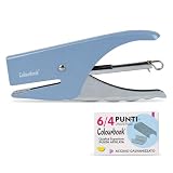 Colourbook Kit Cucitrice A Pinza Con 1000 Punti Metallici 6/4, Set Ufficio Scuola Casa, Spillatrice In Metallo Ergonomica, Fino A 10 Fogli, Varianti Colore Assortite (Avion)