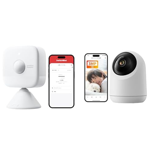 �y�Z�b�g�����zSwitchBot �l���Z���T�[Pro �h�ƃJ���� 300����f �Ď��J���� - �A�v���ʒm ���u�m�F ���̌��m �����ǐ� �i�C�g�r�W���� �o���������ʘb �p��/�`���g �J���[�i�C�g�r�W���� ���� �X�C�b�`�{�b�g �����J���� Plus 3M