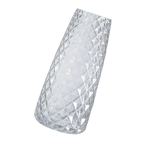 Jarrón de vidrio cuadrado transparente para flores de diseño simple 2