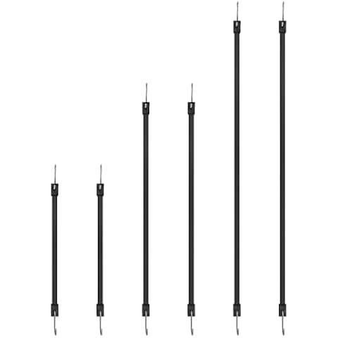 Rubber Bungee Cords Assorted Sizes, Rubber Flat Bungee Cords with Hooks, Bungee Cords Heavy Duty Outdoor 21 31 41 Inch, 100% EPDM Bungee Straps Tie Down for Cargo Tarps Van Motorcycle Truck(6 Pack) Cover