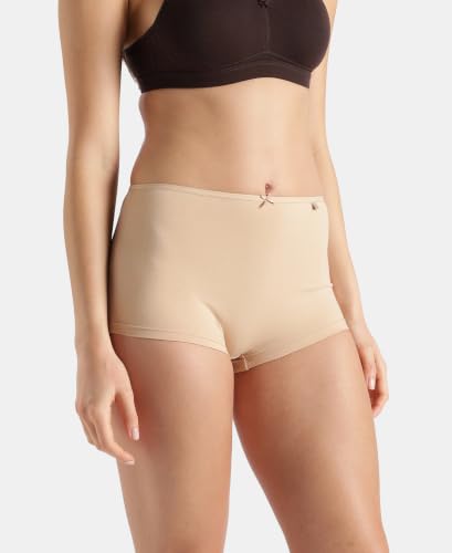 Image of Jockey SS04 Women High Coverage Super Combed Cotton Elastane Stretch Boy Leg (Pack of 2)