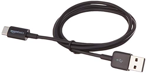 Cable USB-C a USB-A 2.0 Amazon Basics, 3 pies, carga rápida, negro