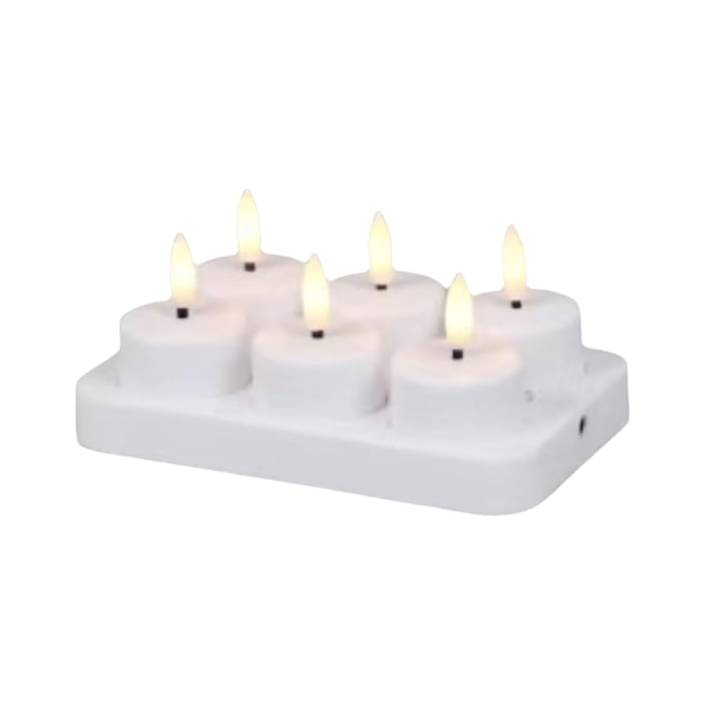 Mcnhbdgg Halloween Christmas Party Decor LED Flameless Battery Operated Candle Lights Candles 6PCS