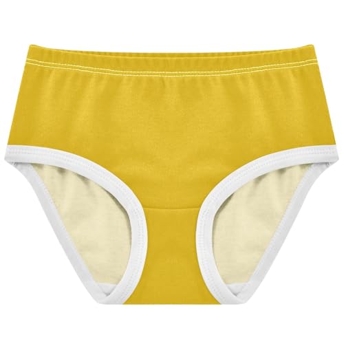 Joisal Orange Chrome Yellow Toddler Underwear Floral 2t Cotton Little Girl Panties Stylish Kids Briefs Undies