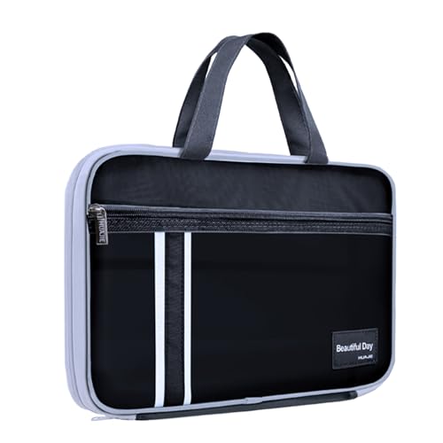 Bolsa Transparente de Malha para Documentos - Transporte Resistente para Livros, Arquivos, Tarefas, Materiais de Exame e Trabalho - Alça Durável com Espaço Ample​