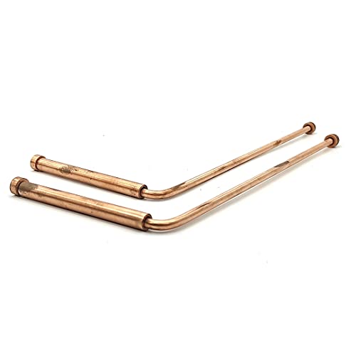 Image of Plus Value Copper Dowsing Rods Pair for Vastu, Reiki, Dowser Master, Divining L Rods Ghost Hunting, Divining Water, Gold, Buried Items, Aura Energy Checker, Yes /No Questions