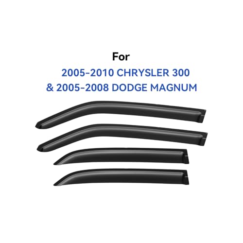 Image of Window Visors Rain Guards Shield for 2005-2010 Chrysler 300, Out-Channel Window Vent Wind Deflectors Visors Shades for 2005-2008 Dodge Magnum